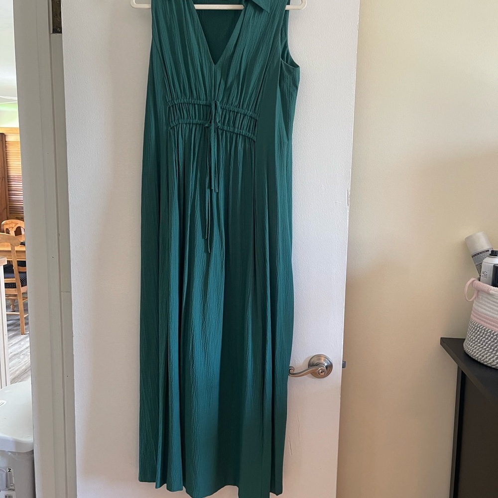 Calvin Klein Green Ruched Wrap Sundress